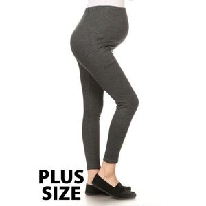 MATERNITY Full Length Solid Gray Leggings Size 12-20 NWT
